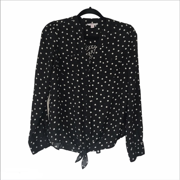 Candie's Tops - Candie’s Sheer polka dot top